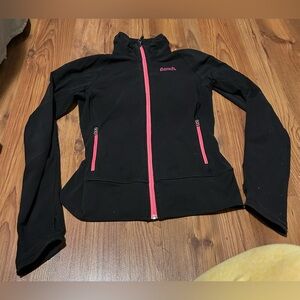 Bench Women's Black Ski Jacket with Pink Zippers